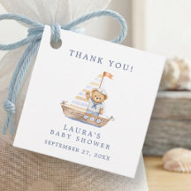 Schattige Nautilus Teddybeer Baby Shower Bedankt