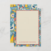 Schattige nautisch Zee Notitiekaartje (Voorkant / Achterkant)