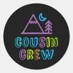 Schattige NEEF CREW Oma Opa Slaapweg Camp Ronde Sticker