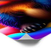 schattige neonbril egeldierzonnebril grappig poster (Hoek)