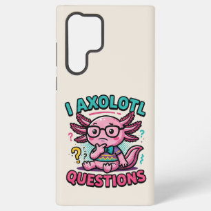 Schattige Nerd Axolotl I Axolotl Vragen Tekens Mem Samsung Galaxy Hoesje