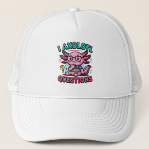Schattige Nerd Axolotl I Axolotl Vragen Tekens Mem Trucker Pet