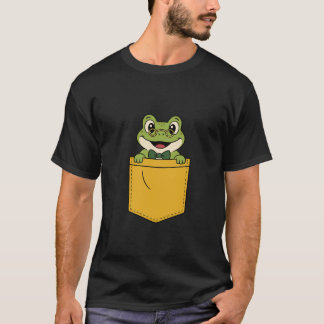 Schattige nerdkikker in nepzakhemd t-shirt