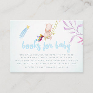 Schattige Neushoorn Eenhoorn Baby Jongens Shower B Informatiekaartje