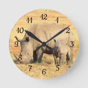 Schattige neushoorn in Afrika Ronde Klok