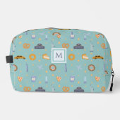 Schattige New York City Pattern | Green Custom Mon Toilettasje (Voorkant)