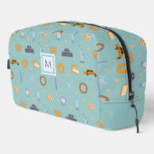 Schattige New York City Pattern | Green Custom Mon Toilettasje (Rechterhoek)