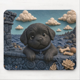 Schattige Newfoundlander Puppy, Baby Hond Muismat