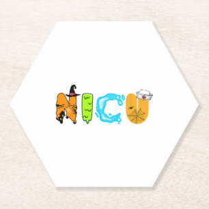 Schattige NICU Halloween ontwerp Kartonnen Onderzetters