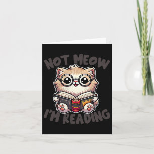 Schattige niet miauw ik lees grappig lezen bibliot kaart