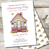 Schattige nieuw huis Housewarming Party Kaart