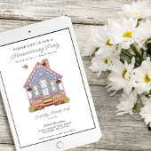 Schattige nieuw huis Housewarming Party Kaart