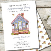 Schattige nieuw huis Housewarming Party Kaart