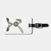 Schattige Nieuwsgierig Cartoon Konijn Bagagelabel (Voorkant horizontaal)