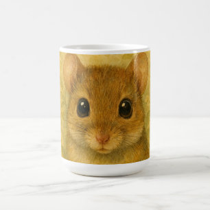 Schattige nieuwsgierige kleine muis koffiemok