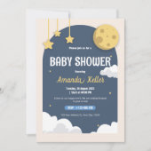 Schattige Night Sky Baby shower Uitnodiging (Voorkant)