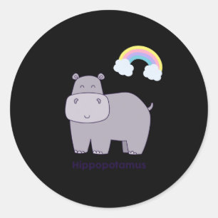 Schattige nijlpaard op een heldere dag Sticker