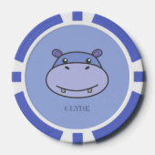 Schattige nijlpaard poker chips (Voorkant)