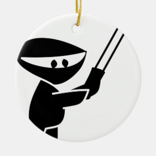 schattige ninja-afbeelding keramisch ornament