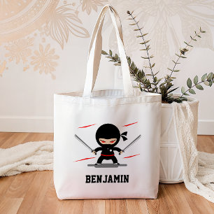 Schattige Ninja Warrior Kinderen Tote Bag