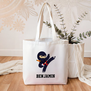 Schattige Ninja Warrior Kinderen Tote Bag