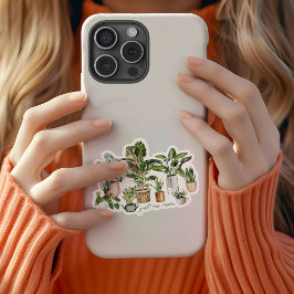 Schattige Nog één Plant Quote Vinyl Sticker