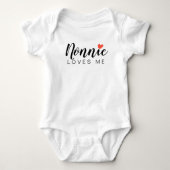 Schattige Nonnie Loves Me Romper (Voorkant)