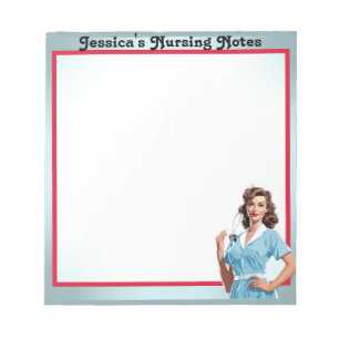 Schattige Nostalgisch Verpleegkundige Pinup_ Ik zi Notitieblok