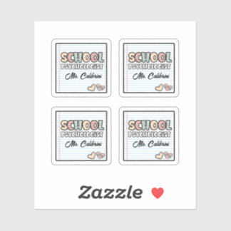Schattige Notitieboek Papier School Psycholoog Sticker