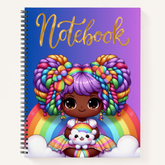 Schattige notitieboek/Schattig Regenboog chibi mei Notitieboek