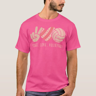 Schattige ns Volley Meisjes Speler Vrede Liefde Vo T-shirt