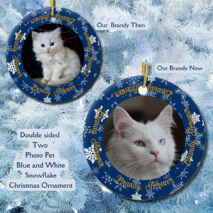 Schattige Nu en Dan 2 Foto Huisdier Kerst Ornament