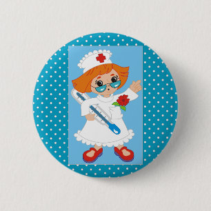 Schattige Nurse Graphics Button