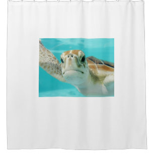 Schattige Oceaan Zeeschildpad Douchegordijn