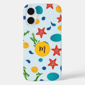 Schattige Ocean Beach Collage Custom Monogram Case-Mate iPhone Case (Achterkant)