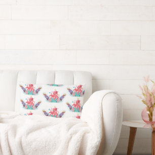 Schattige Ocean Octopus en Colorful Seashells Kussen