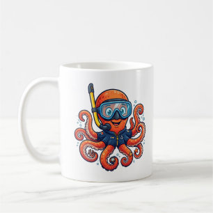 Schattige Octopus om te Snorkelen - Oceaan Ontdekk Koffiemok