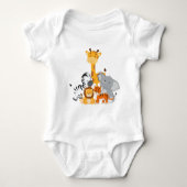 Schattige Oerwoud Baby Animal Baby Creeper Romper (Voorkant)