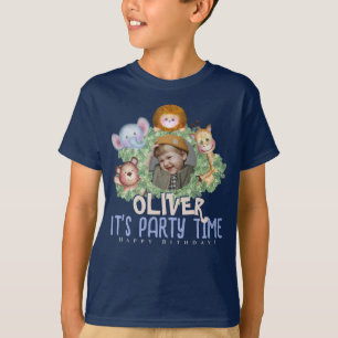 Schattige oerwoud Dieren Foto lijst T-shirt