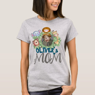 Schattige oerwoud Dieren Foto lijst Thema Ouders T-shirt