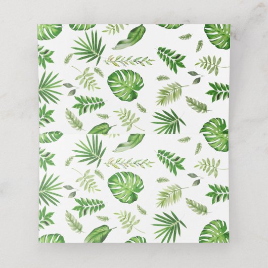 Schattige Oerwoud Dieren Safari 1e Verjaardag Groe (Binnenkant ongevouwen)