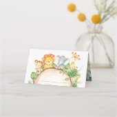 Schattige Oerwoud Dieren Safari 1e Verjaardag Groe (Voorkant)