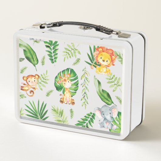 Schattige Oerwoud Dieren Safari Leeuw Olifant Monk (Achterkant)