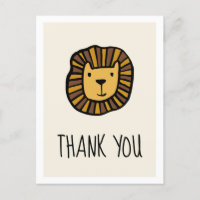 Schattige oerwoud leeuw Baby shower Dank u