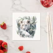 Schattige Oerwoud leeuw feest Servet (Insitu)