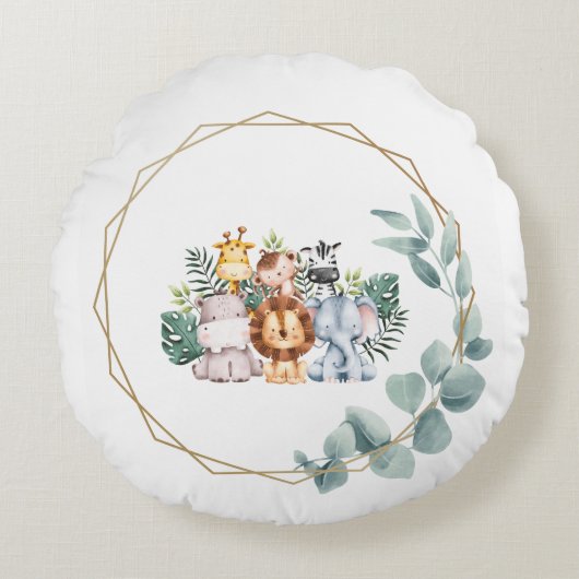 Schattige oerwoud rond kussen (Voorkant)