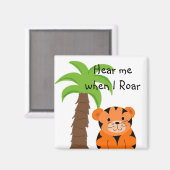 Schattige Oerwoud Tiger Roar Magneet (Voorkant / Achterkant)