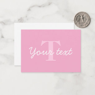 Schattige ogende cursieve tekst Roze Notitiekaartje