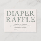 Schattige Oh Boy Groene Stippen Minimal Luierloof Informatiekaartje (Voorkant)