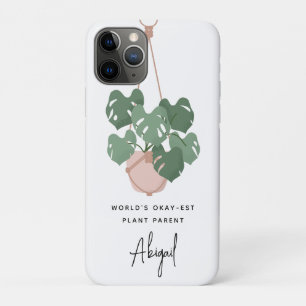 Schattige Oke Plant Ouder Gepersonaliseerd iPhone 11 Pro Hoesje